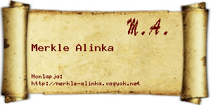 Merkle Alinka névjegykártya